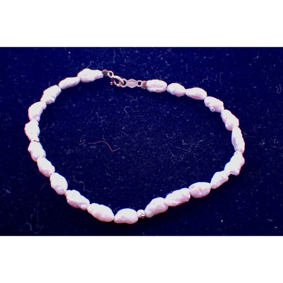 Vintage Rice Pearl Bracelet with 14K Beads and Clasp READ - Picture 1 of 2